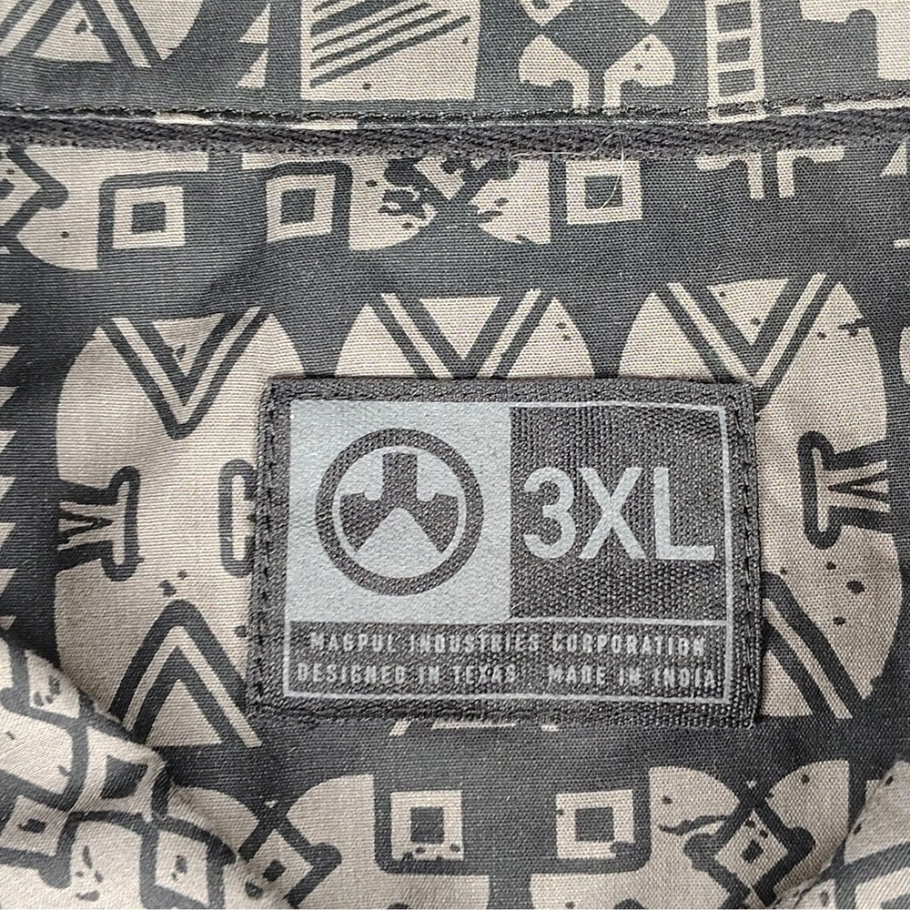 Magpul Kaneohe Short Sleeve Shirt 3XL Grey Black Tribal Hula Girl Aloha MAG767 - Picture 6 of 16